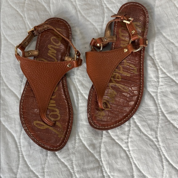 Sam Edelman Brown Leather Sandals - Picture 1 of 2